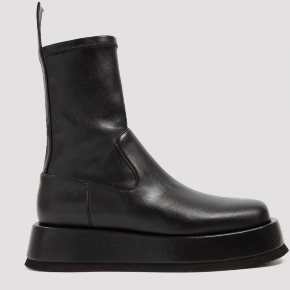 GIA RHW platform ankle boots size 39 eco leather made in Italy